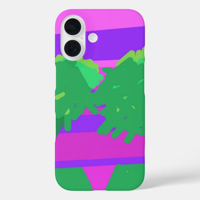 Mt. Sunset Pink Green Purple  Case-Mate iPhone Case (Back)