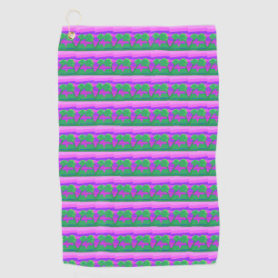 Mt. Sunset Pink Green Purple  Golf Towel