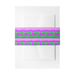 Mt. Sunset Pink Green Purple  Invitation Belly Band