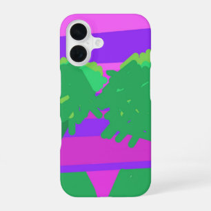 Mt. Sunset Pink Green Purple iPhone 16 Case