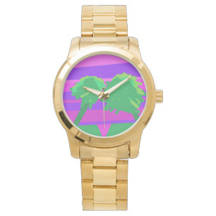 Mt. Sunset Pink Green Purple Watch
