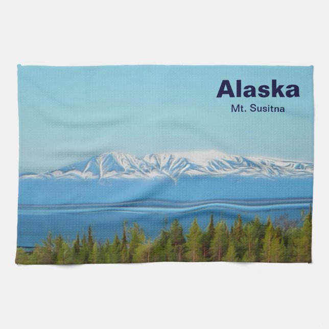 Mt. Susitna Tea Towel (Horizontal)