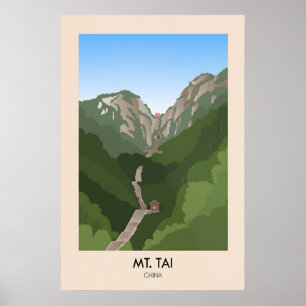 Mt Tai China Travel Poster