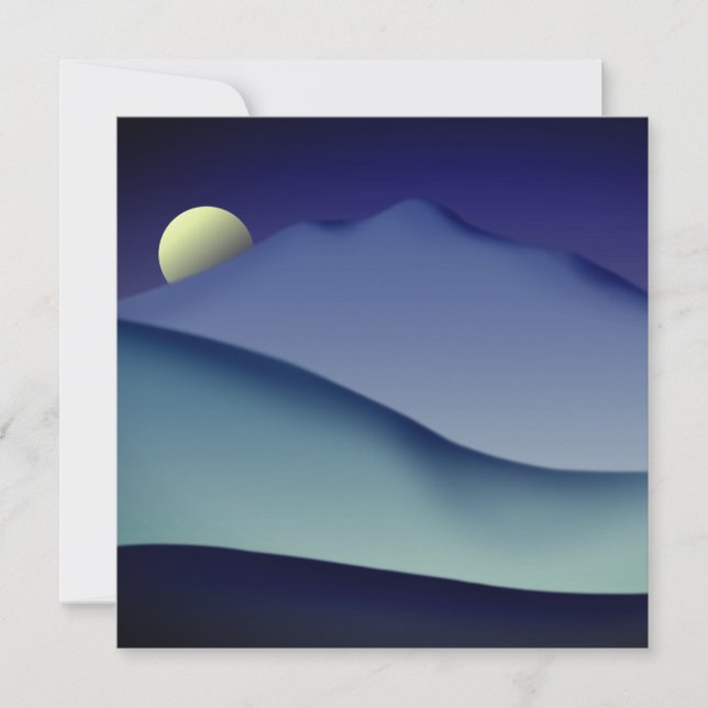 Mt Tamalpais and Moon Invitation  (Front)