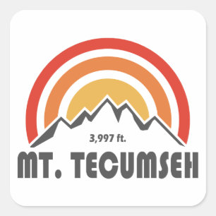 Mt. Tecumseh New Hampshire Square Sticker