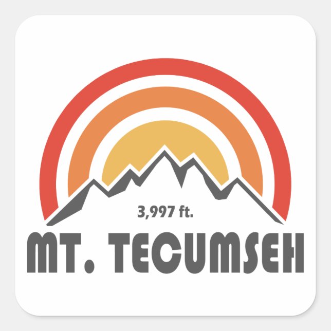Mt. Tecumseh New Hampshire Square Sticker (Front)