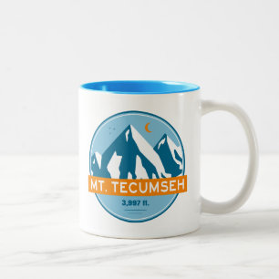 Mt. Tecumseh New Hampshire Stars Moon Two-Tone Coffee Mug