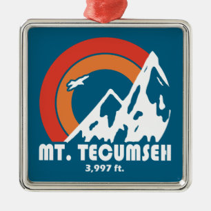 Mt. Tecumseh New Hampshire Sun Eagle Metal Tree Decoration