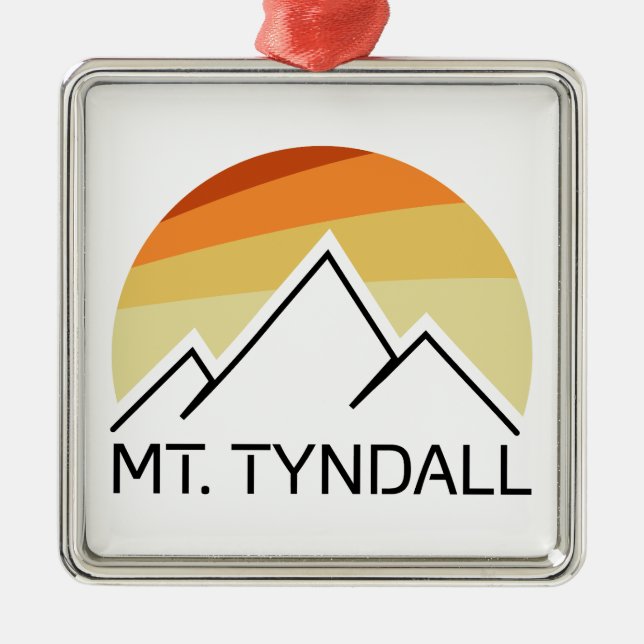 Mt. Tyndall California Retro Metal Tree Decoration (Front)