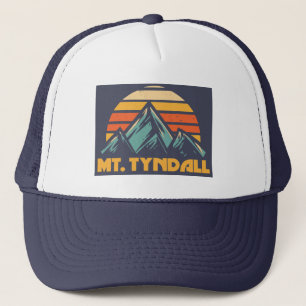Mt. Tyndall California Retro Turquoise Trucker Hat