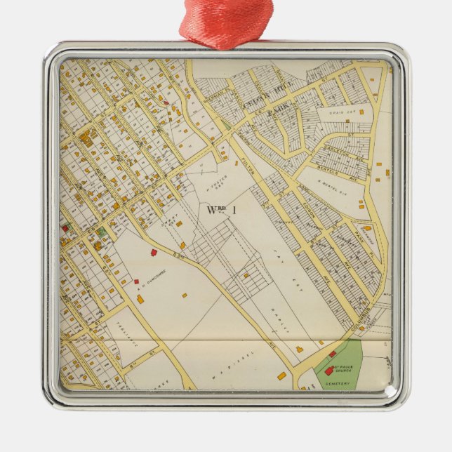 Mt Vernon 1 Metal Tree Decoration (Front)