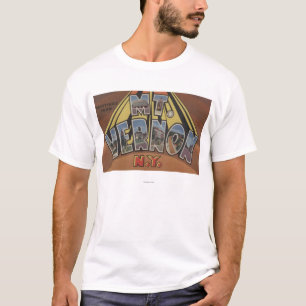 Mt. Vernon, New York - Large Letter Scenes T-Shirt