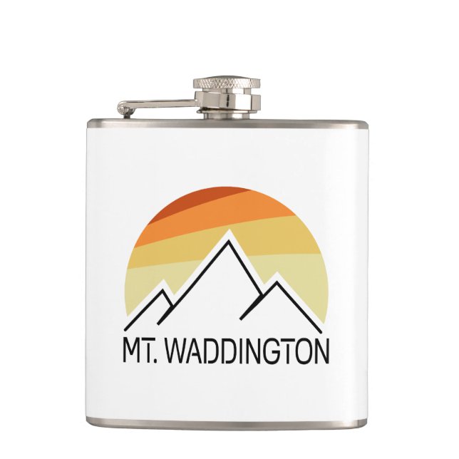 Mt. Waddington British Columbia Retro Hip Flask (Front)