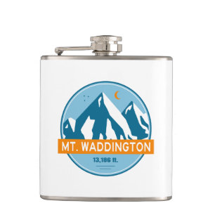Mt. Waddington British Columbia Stars Moon Hip Flask