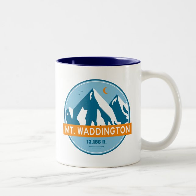 Mt. Waddington British Columbia Stars Moon Two-Tone Coffee Mug (Right)