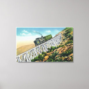 Mt Washington Cog Railway, Jacob's Ladder Canvas Print