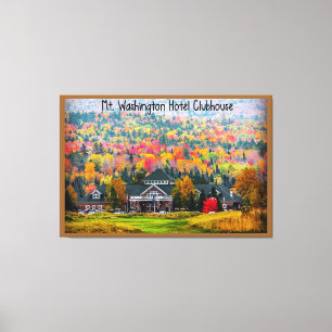 Mt. Washington Hotel Clubhouse in Autumn Canvas Print