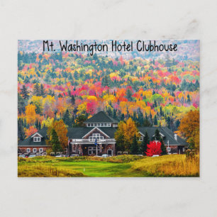 Mt. Washington Hotel Clubhouse in Autumn Postcard