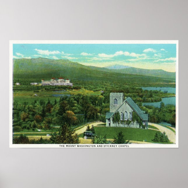 Mt Washington Hotel, Stickney Chapel View Poster (Front)