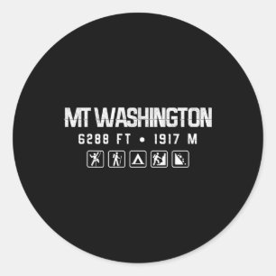 Mt. Washington New Hampshire Mountain Shirt Classic Round Sticker