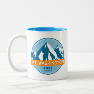 Mt. Washington New Hampshire Stars Moon Two-Tone Coffee Mug