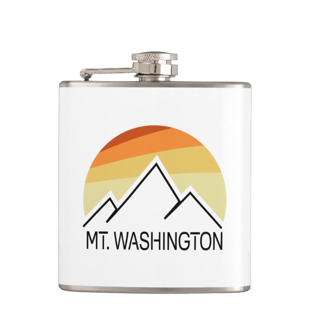 Mt. Washington Retro Hip Flask (Front)
