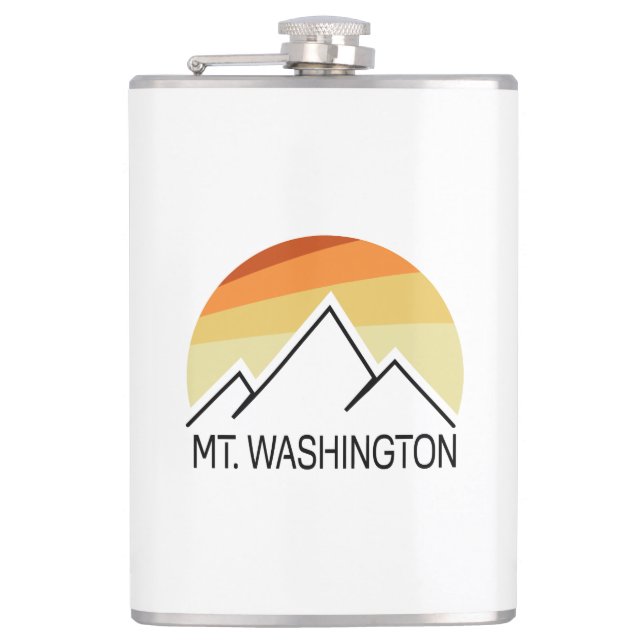 Mt. Washington Retro Hip Flask (Front)