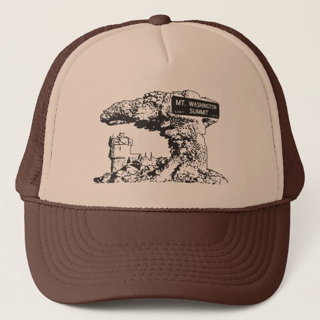 Mt. Washington Summit Sign Trucker Hat (Front)
