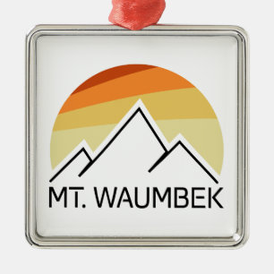 Mt. Waumbek New Hampshire Retro Metal Tree Decoration
