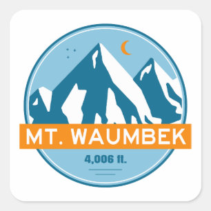 Mt. Waumbek New Hampshire Stars Moon Square Sticker