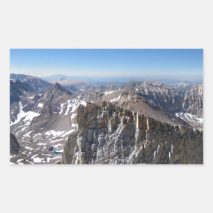 Mt Whitney Summit - John Muir Trail - Sierra Rectangular Sticker