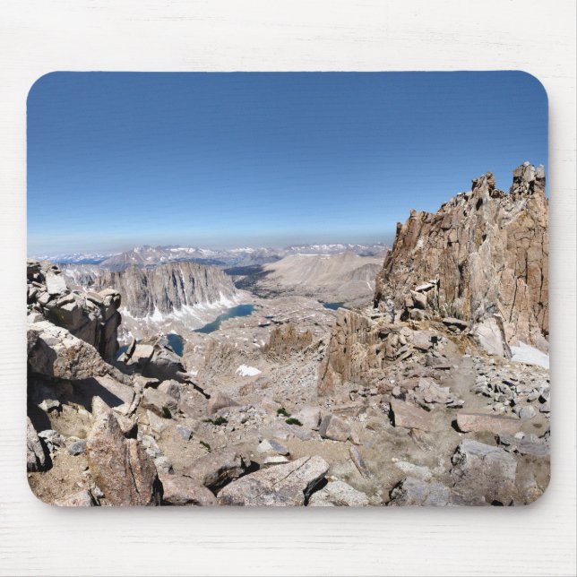 Mt Whitney Trail Crest Panorama - Sierra Mouse Pad (Front)