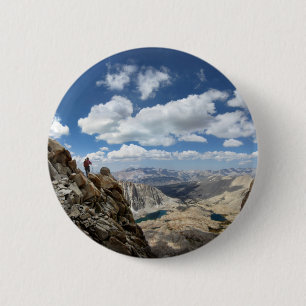 Mt Whitney Trail Over Hitchcock and Guitar lakes 2 6 Cm Round Badge
