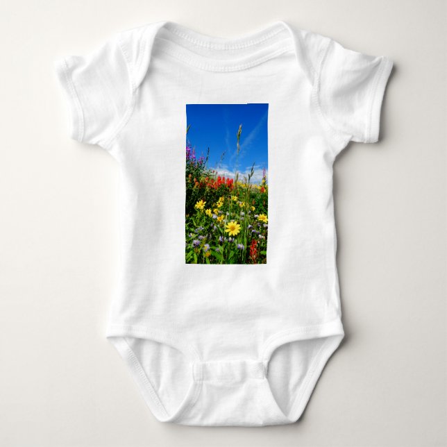 Mt. Wildflowers Baby Bodysuit (Front)