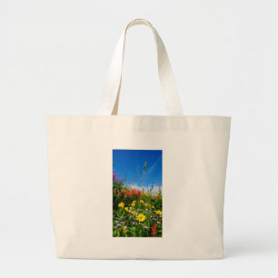 Mt. Wildflowers Large Tote Bag