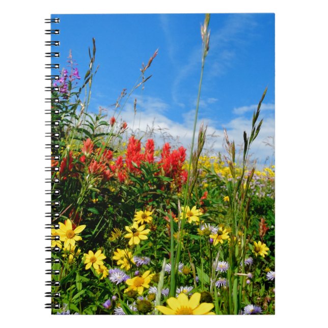 Mt. Wildflowers Spiral Notebook (Front)