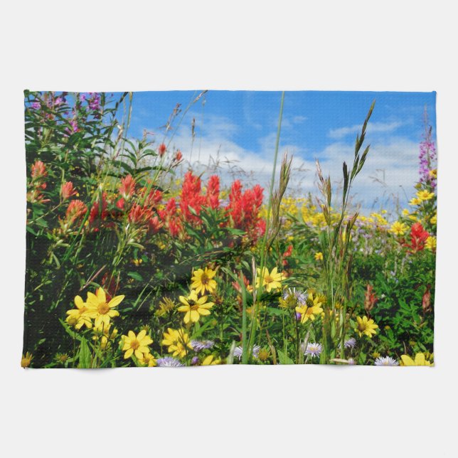 Mt. Wildflowers Tea Towel (Horizontal)