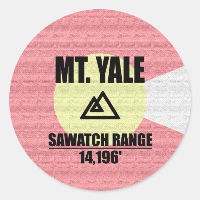 Mt. Yale Classic Round Sticker (Front)