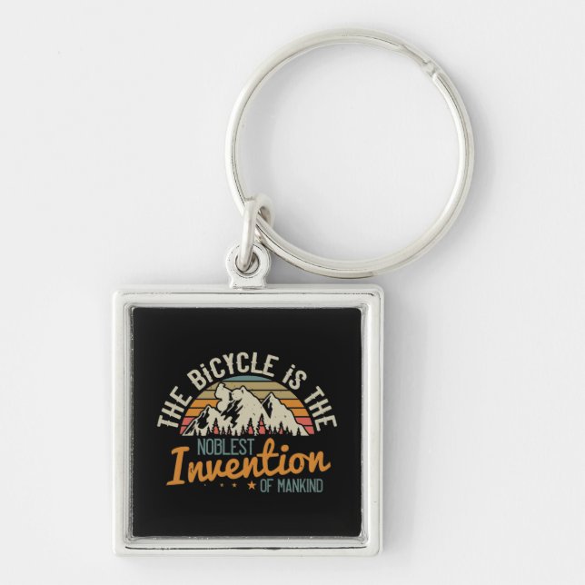 MTB - Bicycle Is The Noblest Invention Key Ring (Front)