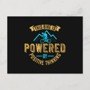 MTB Bike Is Powered By Positive Thinking Postcard