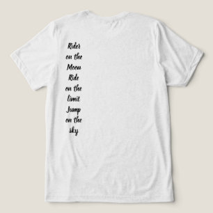 MTB cyclist T-shirt with background moon Tri-Blend Shirt