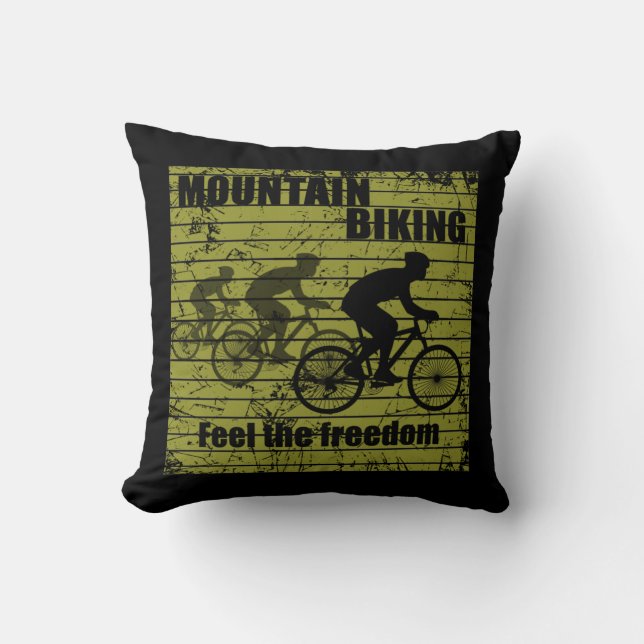 MTB Downhill Bicycle Rider - Mountain Biking Cushion (Front)