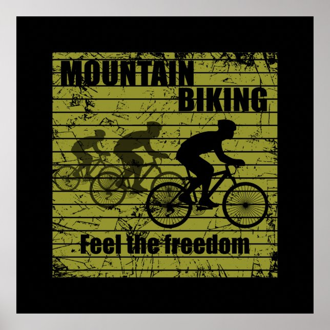 MTB Downhill Bicycle Rider - Mountain Biking Poster (Front)