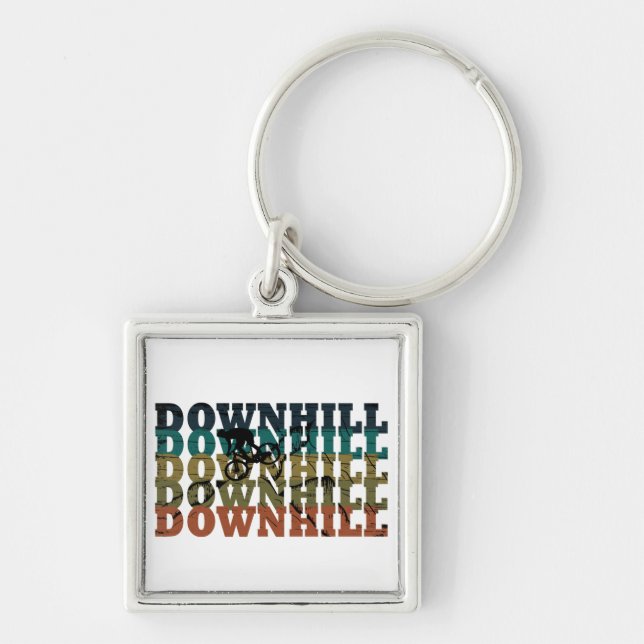 MTB Downhill Mountain Bike Key Ring (Front)