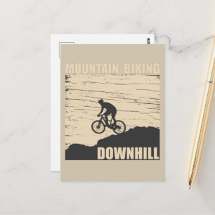 MTB Downhill Mountain Bike Postcard