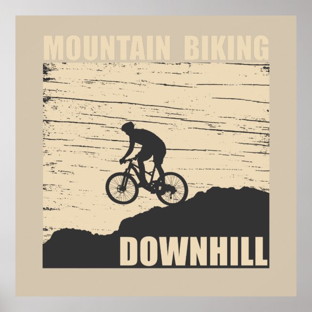 MTB Downhill Mountain Bike Poster (Front)