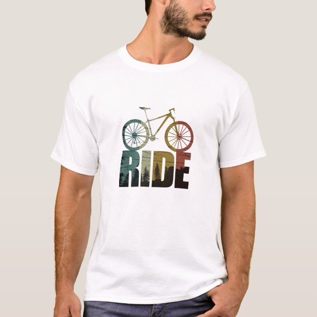MTB Downhill Mountain Bike Rider T-Shirt (Front)
