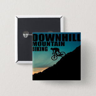 MTB Downhill Mountain Biking 15 Cm Square Badge