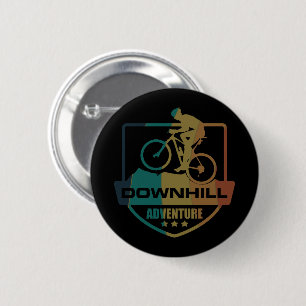 Mtb Downhill Mountain Biking 6 Cm Round Badge