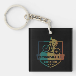 Mtb Downhill Mountain Biking Key Ring
